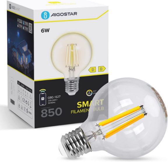 Aigostar Smart LED Vintage Glühbirne E27 & 6W für 5,22€ (statt 15€)