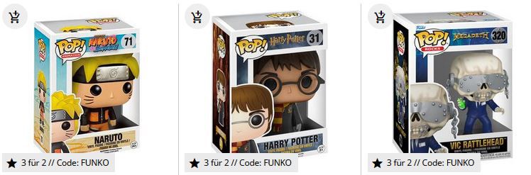 EMP: 3 Funko POP! Figuren kaufen und nur 2 bezahlen