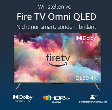 Amazon Fire TV Omni QLED Fernseher (43 bis 55 Zoll) ab 379,99€