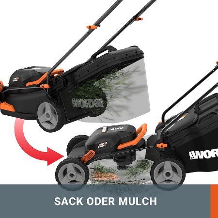 Worx WG743E Akku Rasenmäher 40V inkl. Akkus + Ladegerät für 277,95€ (statt 331€)