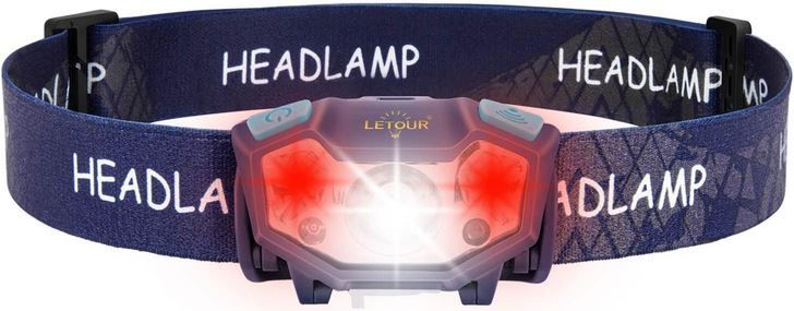 Letour LED Akku Stirnlampe mit 350lm, 5 Modi für 12,99€ (statt 26€)