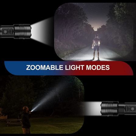 Leelbox LED Akku Taschenlampe mit 7 Modi für 27,99€ (statt 40€)