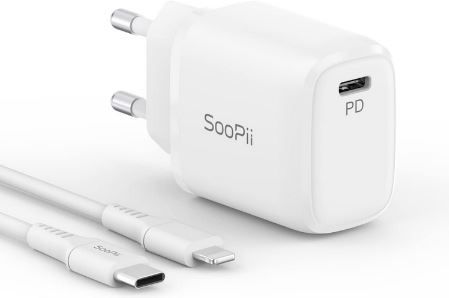 SooPii USB C PD Schnellladegerät mit 20W für 9,49€ (statt 19€)