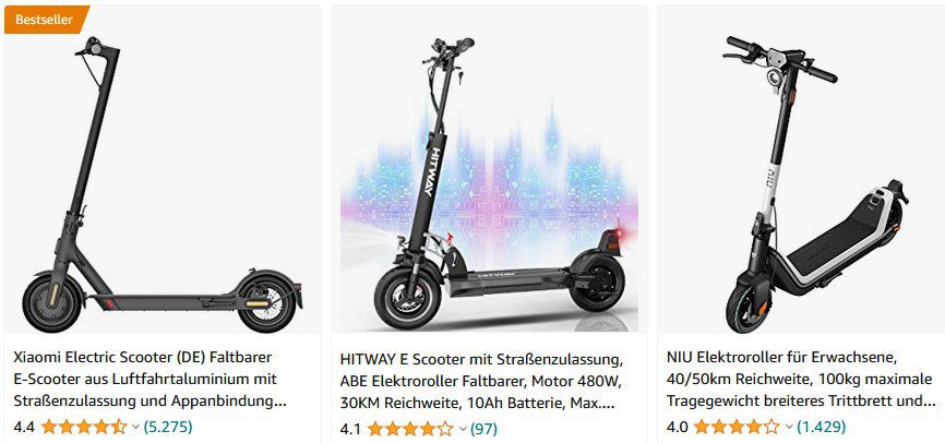 E Scooter mit Straßenzulassung kaufen