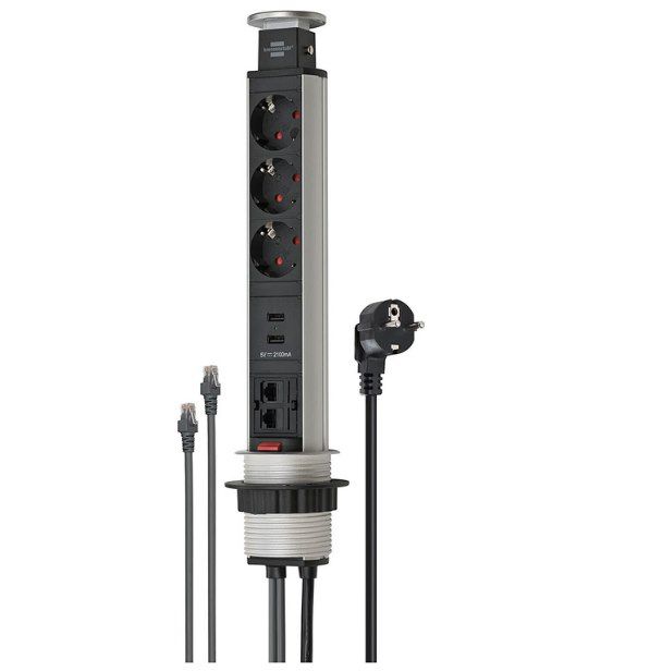 Brennenstuhl Tower Power versenkbare Tischsteckdose für 26,99€ (statt 52€)