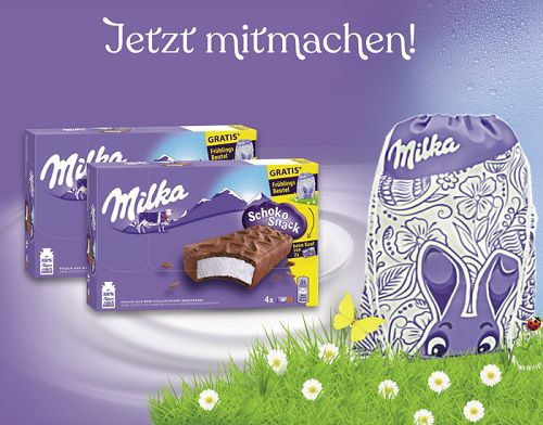 Gratis: Frühlingsbeutel mit dem Kauf von Milka Schoko Snack