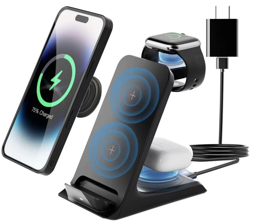 KPON Qi Ladestation für iPhone, Watch & Airpods für 17,49€ (statt 35€)