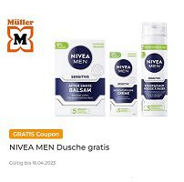Müller: NIVEA MEN Dusche gratis über Couponplatz