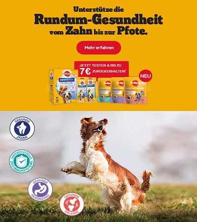 PEDIGREE® DENTASTIX™ und/oder Multivitamine gratis ausprobieren