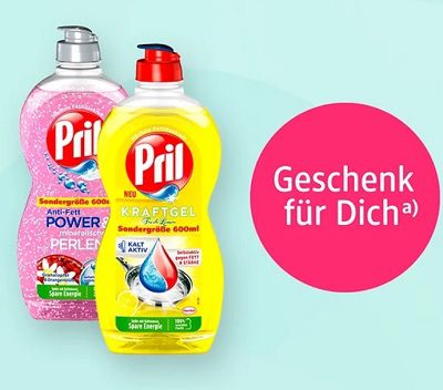 dm: Putz  und Reinigungsmittel kaufen dann ein Pril Spülmittel gratis dazu