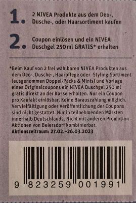 Rewe: Mit dem Kauf von Nivea Produkten ein Nivea Duschgel gratis