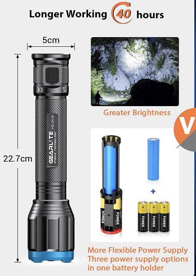 GEARLITE LED Hybrid Taschenlampe mit 4 Modi für 19,99€ (statt 40€)