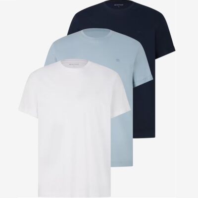 3er Pack Tom Tailor Rundhalsshirts mit Füllartikel ab 22,41€ (statt 30€)