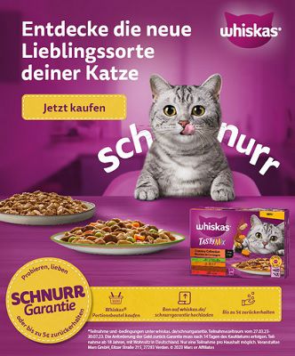 WHISKAS® Verlängerung! Katzenfutter Bei Unzufriedenheit von zurück Geld