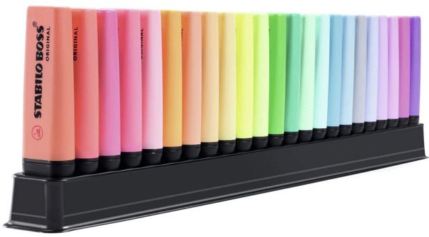 STABILO BOSS Textmarker Set (9 Leucht  & 14 Pastellfarben) für 18,89€ (statt 23€)