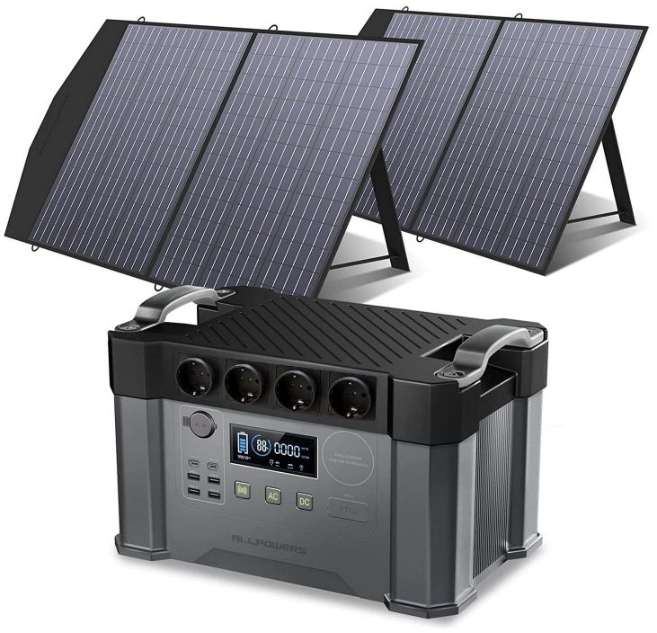 ALLPOWERS S2000 PowerStation 1.500Wh + 2x 100W Solarmodul für 920€ (statt 1100€)