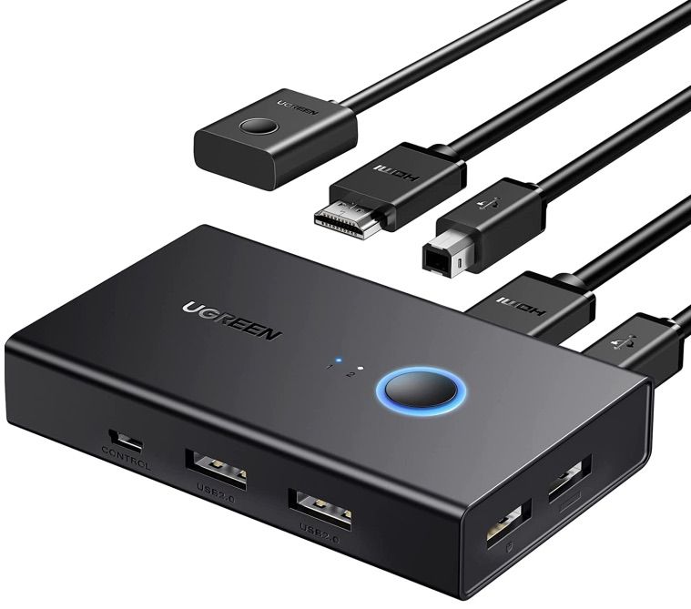 UGREEN 2in1 HDMI / USB KVM Switch für 25,99€ (statt 34€)