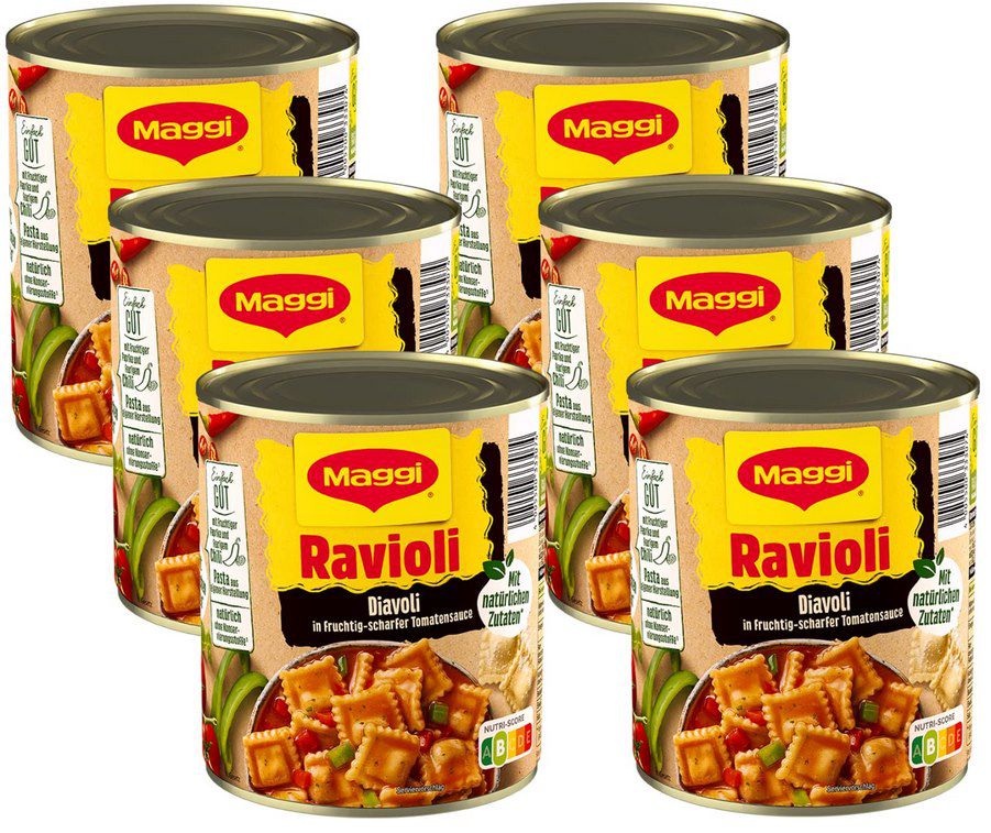 6x MAGGI Ravioli Diavoli mit Fleischfüllung für 10,43€ (statt 14€)