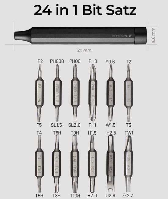 HOTO 24in1 Feinmechaniker Schraubendreher Set für 7€ (statt 23€)