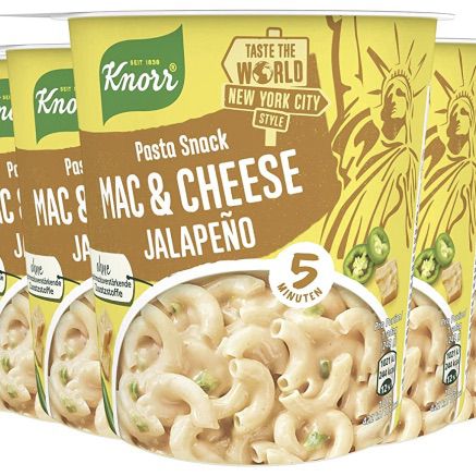 8x Knorr Pasta Snack Mac & Cheese Jalapeño (je 62g) für 9,44€ (statt 12€)
