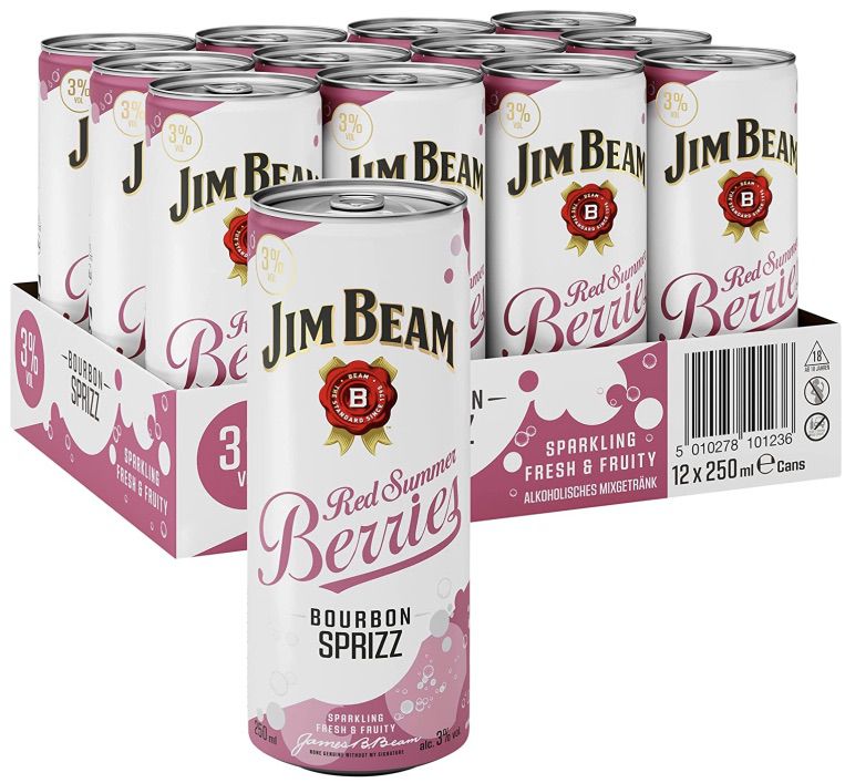 12x Jim Beam Bourbon Sprizz Red Summer Berries für 19€ (statt 33€)
