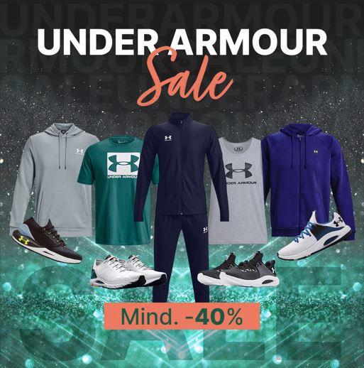 Under Armour Sale mit mind. 40% Rabatt + 5€ Gutschein