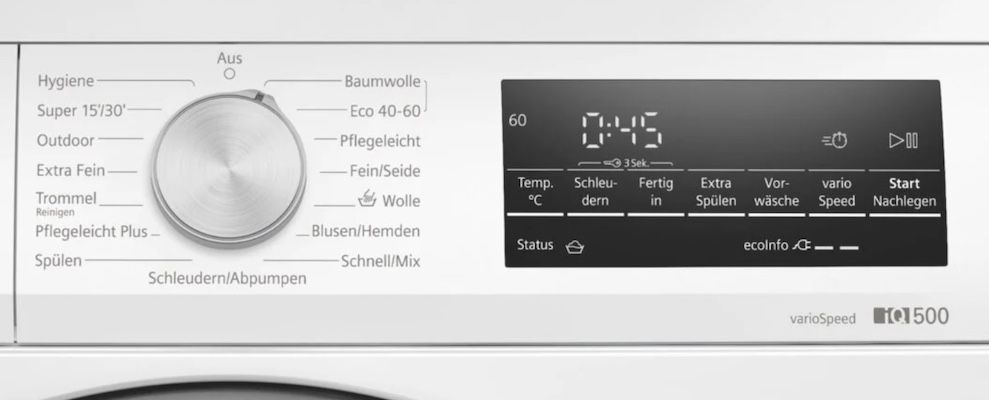 SIEMENS iQ500 Waschmaschine (8 kg, 1400 U/Min., A) für 534,10€ (statt 600€)