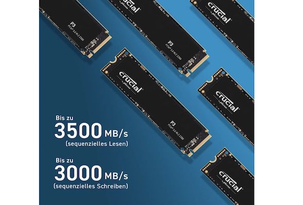 Crucial P3 interne SSD (2TB) für 69,99€ (statt 80€)