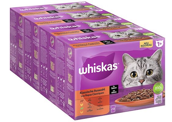 48x 85g Whiskas 1+ Katzennassfutter für 13,14€ (statt 20€)   Prime Sparabo