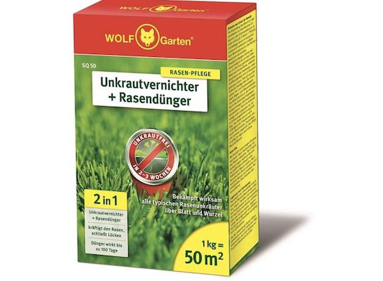 WOLF Garten   2 in 1: Unkrautvernichter plus Rasendünger für 13,15€ (statt 23€)   Prime