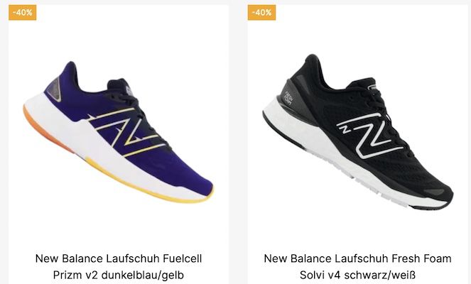 🔥 40% Rabatt auf New Balance Schuhe + 5€ Gutschein