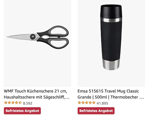 Amazon: Küchenprodukte von Tefal, WMF, Emsa, Bialetti, OXO und mehr