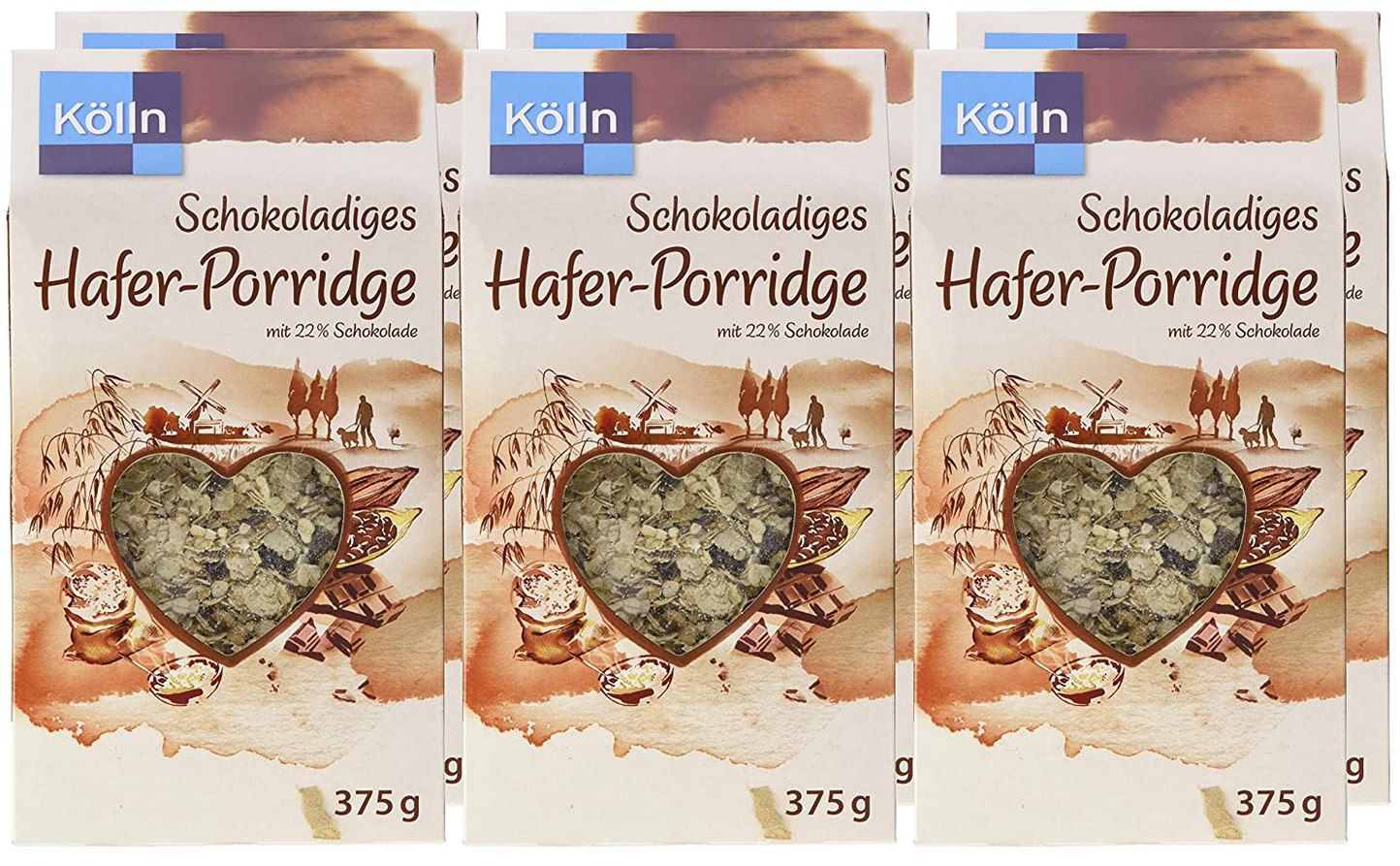 6x Kölln Schoko Hafer Porridge (je 375g) für 12,36€ (statt 21€)