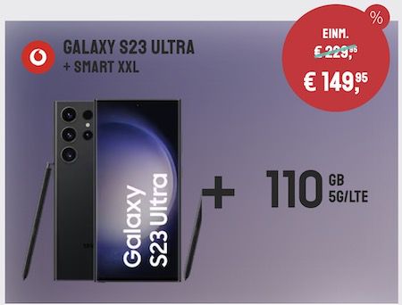 Sparhandy Galaxy S23 Vodafone Oster Deals   z.B. S23+ mit 50GB 5G/LTE für 39,99€ mtl.