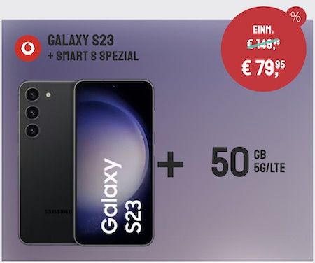 Sparhandy Galaxy S23 Vodafone Oster Deals   z.B. S23+ mit 50GB 5G/LTE für 39,99€ mtl.