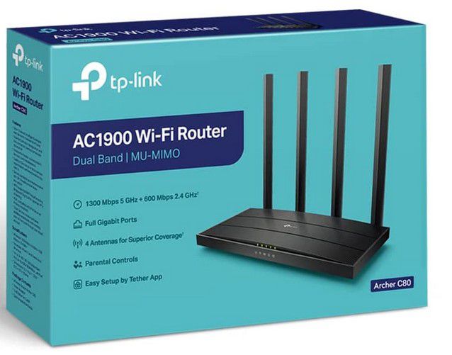 TP Link Archer C80 Dualband WLAN Router max 1.300Mbit/s für 29€ (statt neu 34€) B Ware