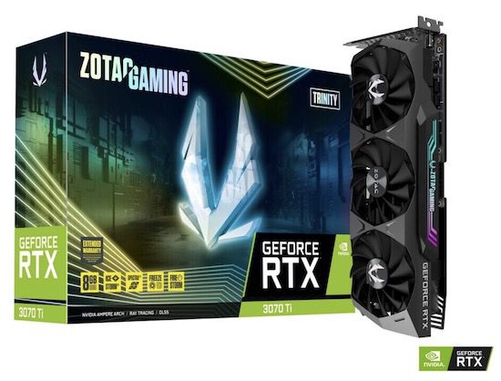 Zotac GeForce RTX 3070 Ti Trinity 8GB für 565,99€ (statt 646€)