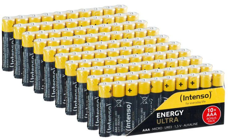 100er Pack Intenso Energy Ultra AAA Micro Batterien für 15€ (statt 21€)