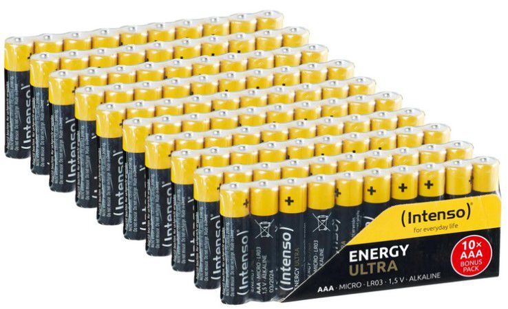 100er Pack Intenso Energy Ultra AAA Micro Batterien für 14,99€ (statt 19€)