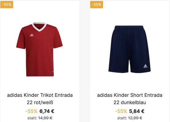 Geomix:  55% auf adidas Entrada + VSK Frei   z.B. Trainingsjacke für 13,49€ (statt 21€)