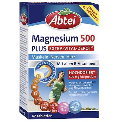 42er Pack Abtei Magnesium 500 Plus Extra Vital Depot ab 2,76€ (statt 5€)