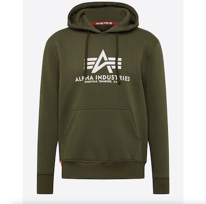 Alpha Industries Basic Hoodie Kapuzenpullover für 39,90€ (statt 60€)   S, M, L