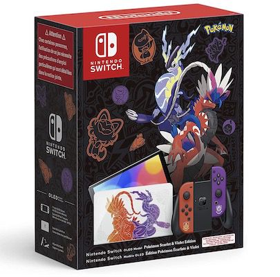 Nintendo Switch OLED Pokémon: Karmesin & Purpur Edition   2 Controller für 294€ (statt 343€)