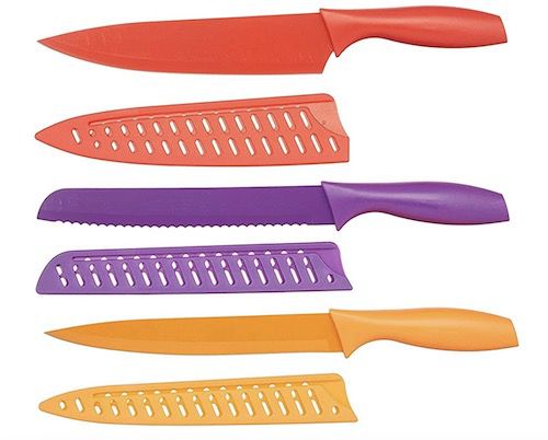 Amazon Basics Messer Set, bunt mit 12 Teilen für 12,39€ (statt 17€)