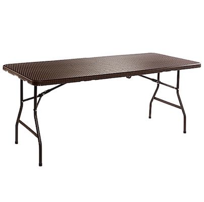 Klapptisch mit Polyrattan &#038; Tragegriff für 6,94€