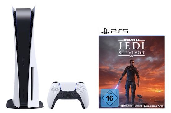 Sony PlayStation 5 Disc inkl. Star Wars Jedi: Survivor für 569€ (statt 603€)
