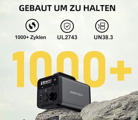 Egretech Sonic Powerstation mit 600W/500Wh für 263,10€ (statt 559€)