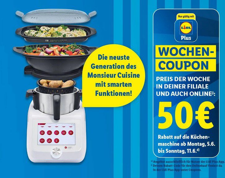 Monsieur Cuisine Smart 2022 als Black Edition für 444€ (statt 499€)