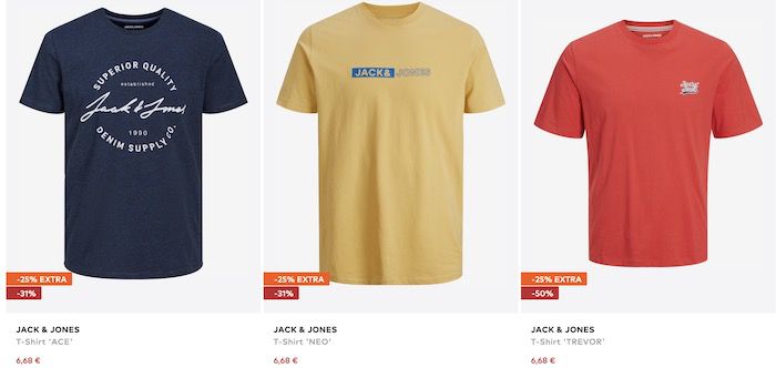 Jack & Jones T Shirts ab 6,68€   über 600 Modelle
