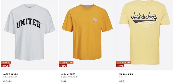 Jack & Jones T Shirts ab 6,68€   über 600 Modelle